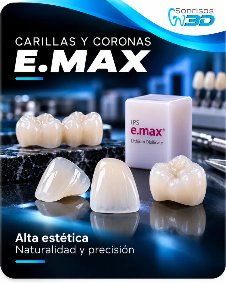 Carillas de disilicato de litio emax con brillo y translucidez natural en Guayaquil