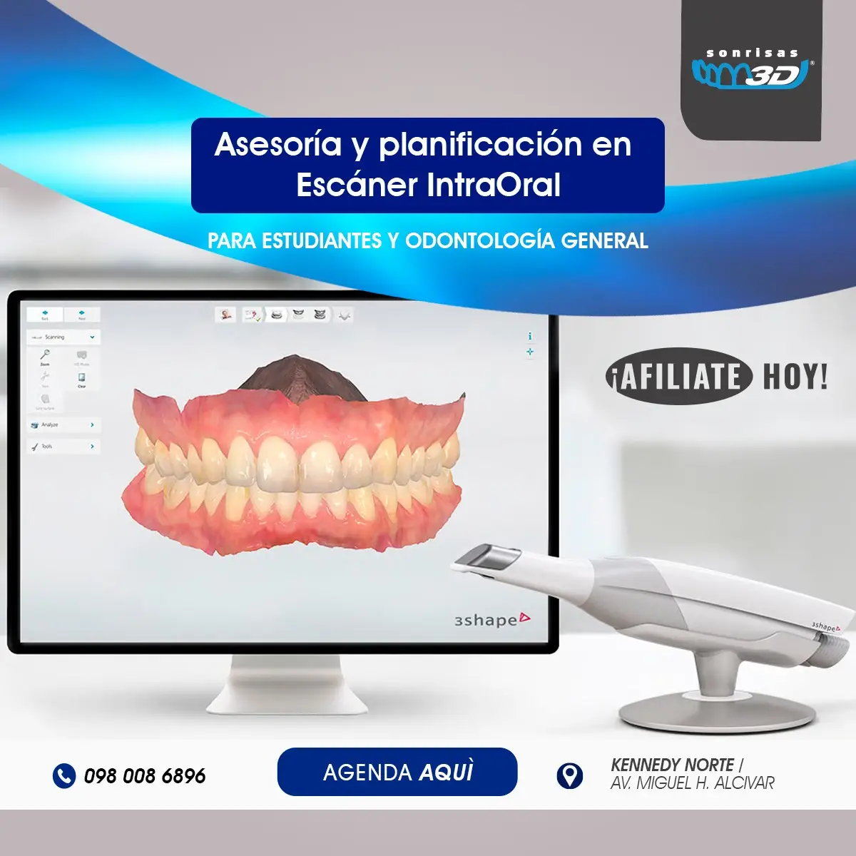 Diseño dental CAD CAM y recepción de archivos STL con escáner intraoral 3shape